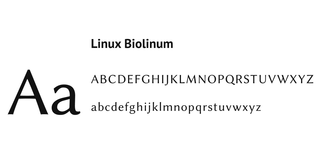 Imagem da tipografia Linux Biolinum