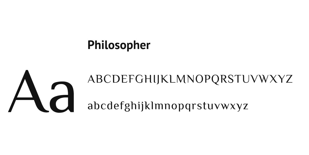 Imagem da tipografia Philosopher