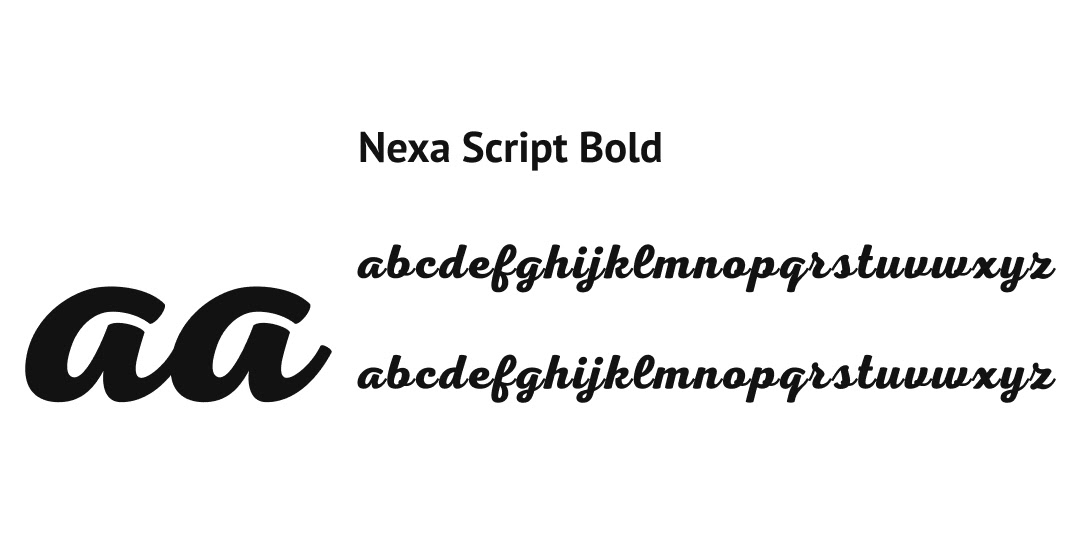 Imagem da tipografia Nexa Script Bold