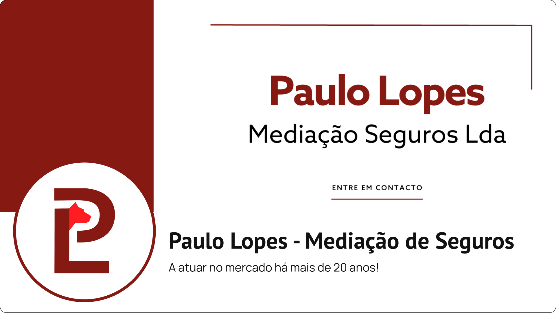 Mockup da foto de perfil e de capa do Facebook do Paulo Lopes - Mediação de Seguros