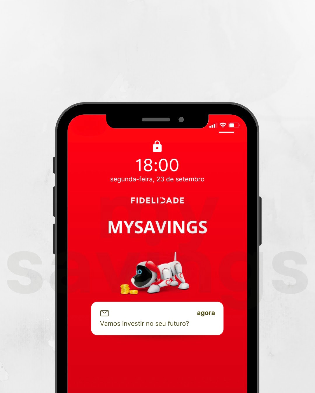 Post das redes sociais da Visar sobre a app My savings