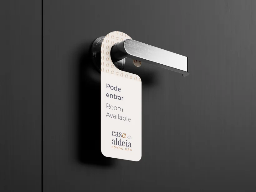 Aviso de porta Casa da Aldeia Póvoa Dão