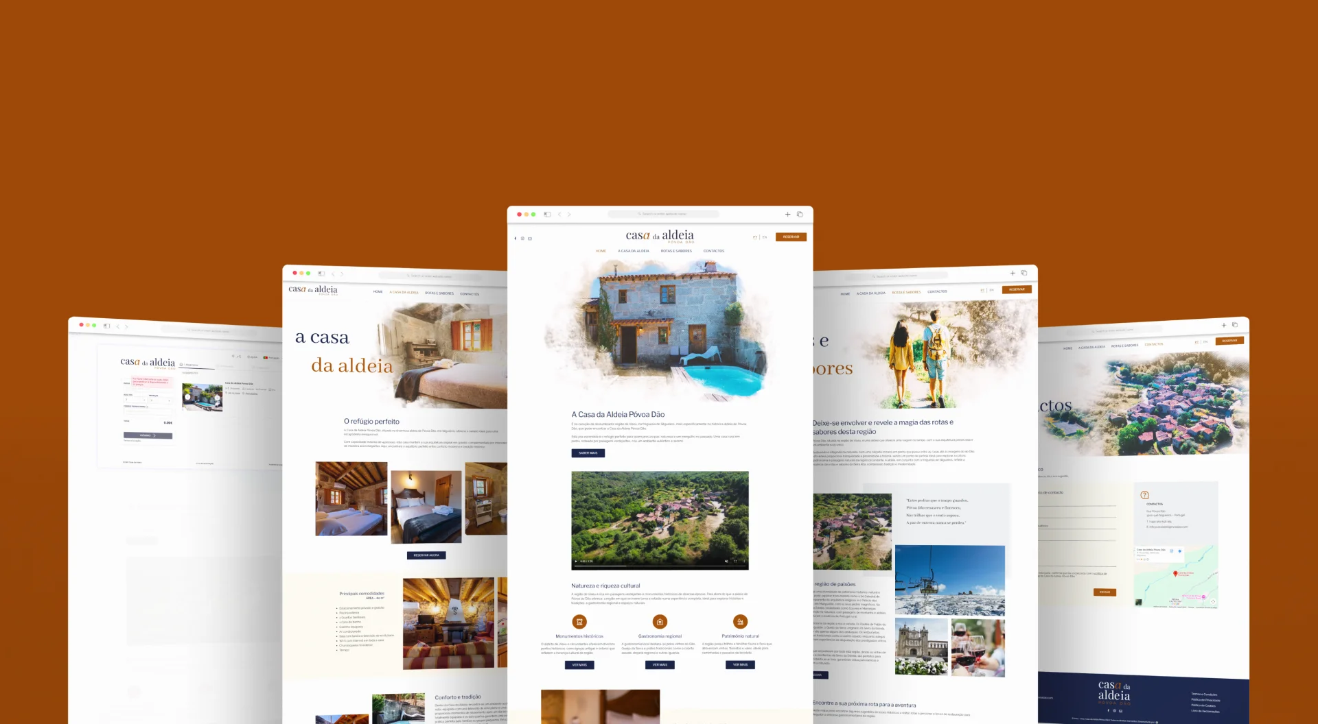 Ecrãs site Casa da Aldeia Póvoa Dão