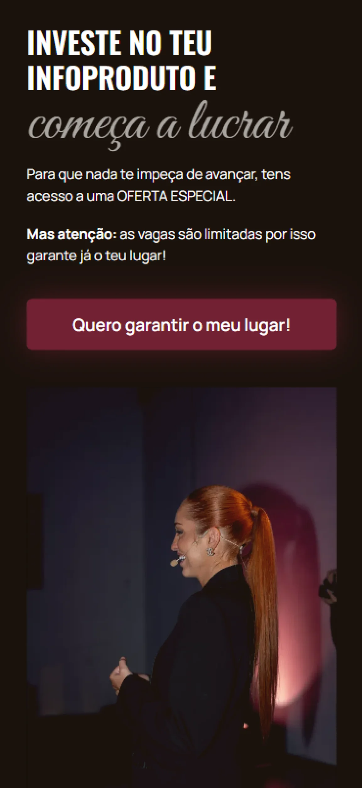 Landing page Lança e Lucra versão mobile Landing page Lança e Lucra versão mobile
