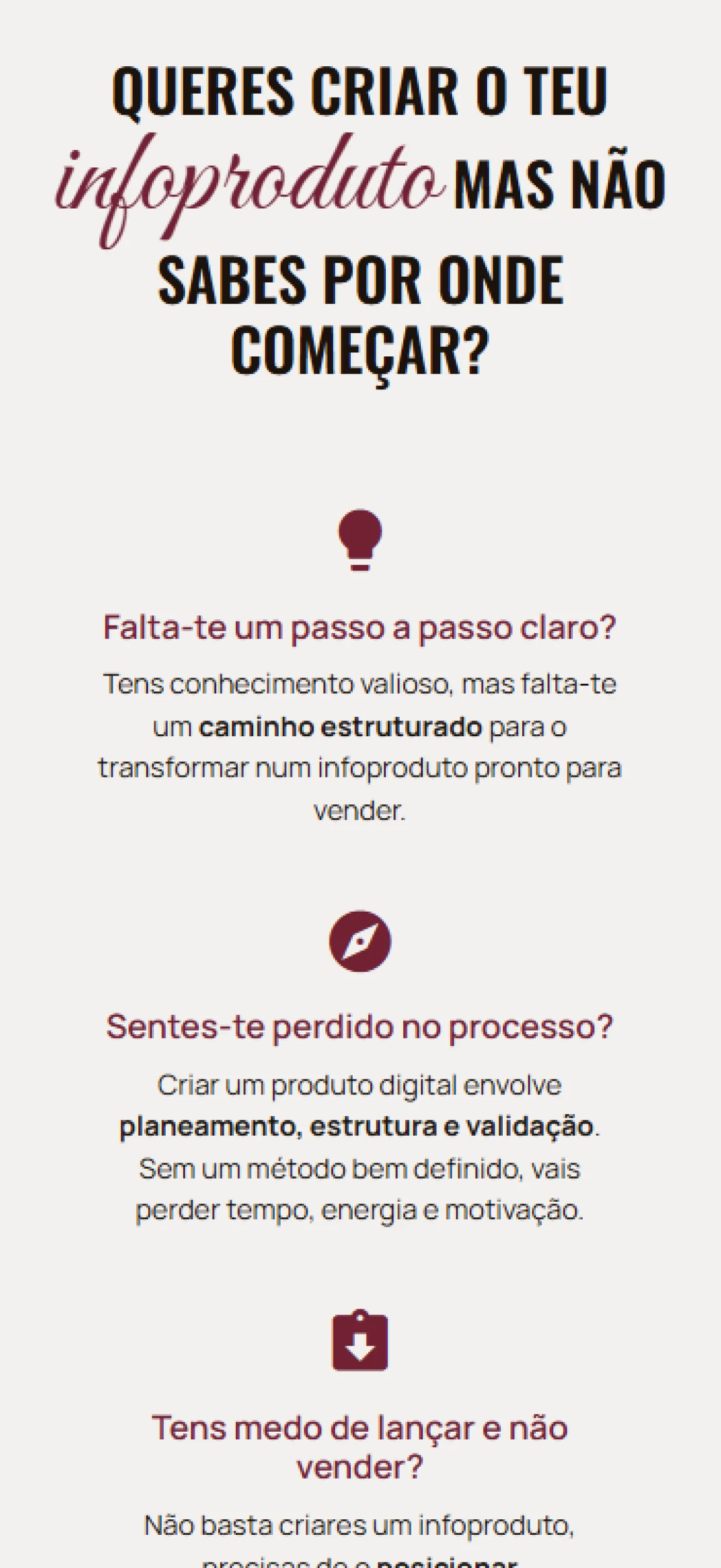 Landing page Lança e Lucra versão mobile Landing page Lança e Lucra versão mobile